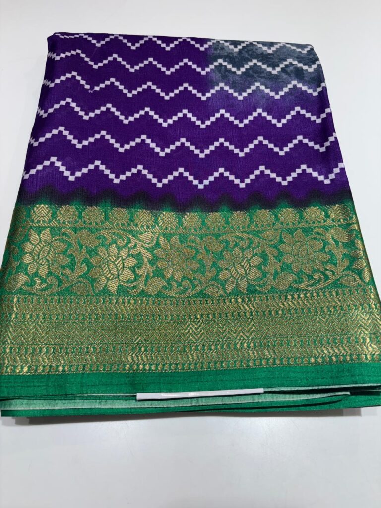 Soft Silk Saree with Rich Red Zari Border