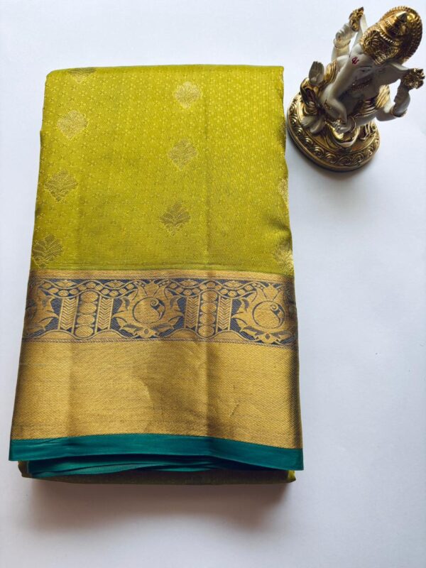 Lime Green Soft Silk Saree