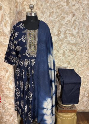 WhatsApp Image 2026-06-22 at 4.39.52 PM (1) Navy Blue Printed Kurta Set with Dupatta