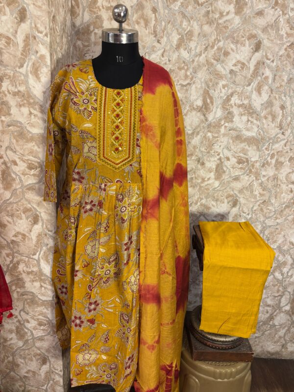Mustard Yellow Cotton Salwar Suit