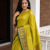 Lime Green Soft Silk Saree