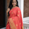 orangesilk290626 Orange Soft Silk Saree