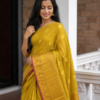 pure silk 290626 Mustard Yellow Soft Silk Saree